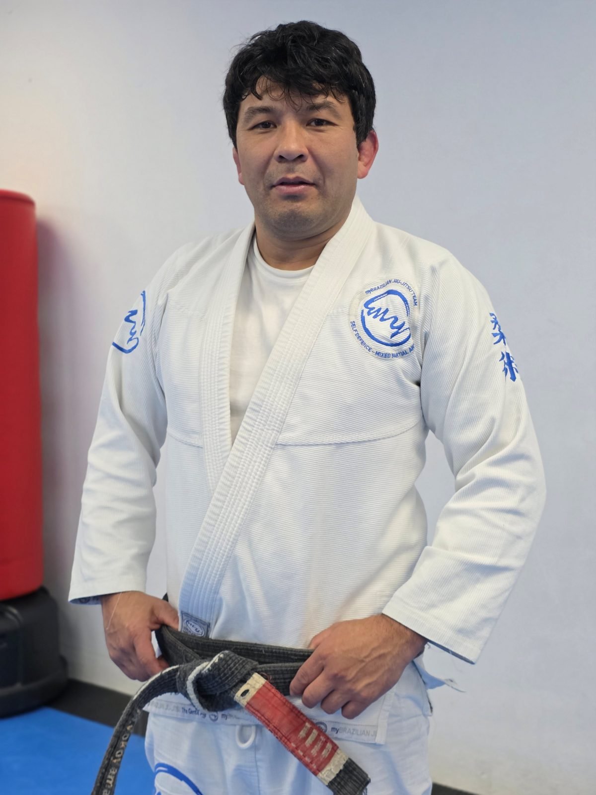 Professor Mario Sergio Yokoyama in his gi and black belt
